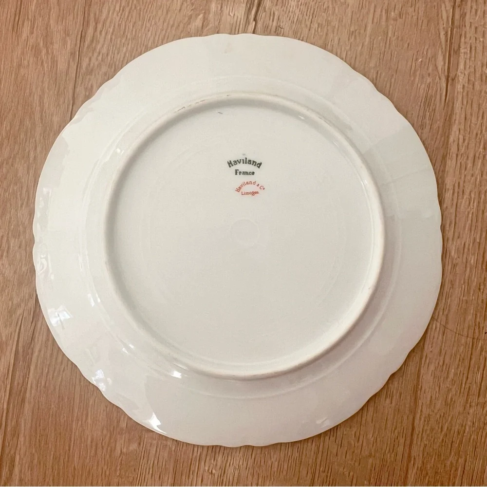 1‎ Pc Théodore Haviland Limoges Schleiger Salad Plate Pink Flower 8 1/2” Vintage